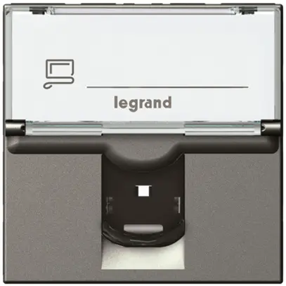 Presa INS MOS UTP 1×RJ45 magnesio cat.6 2moduli 