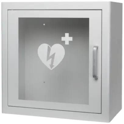 Scatola murale per defibrillatore SAVER ONE, IP20, senza allarme, look metallico 