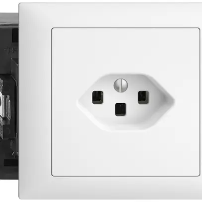 Prise INC EDIZIOdue T23 16A 49…69mm blanc, avec bornes enfichables 