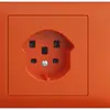 Prise INC EDIZIOdue T25 16A orange 53mm, bornes à vis 