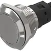 Tasto a pulsante EAO 82 1COM raccordo vite piatto Ø22mm cliccato acciaio raff. 