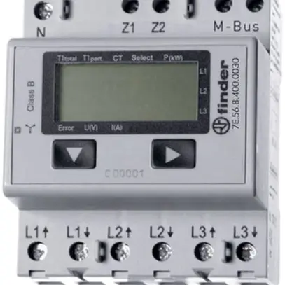 Compteur d'énergie AMD Finder 3×6A convertisseur homologué MID, M-Bus 