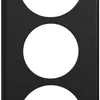 Plaque de recouvrement STANDARDdue 3×1 1×Ø58, 1×Ø50, 1×Ø58, noir 