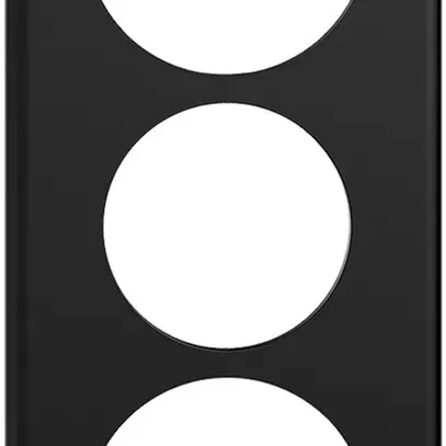 Placca di copertura STANDARDdue 3×1 nero 1×Ø58, 1×Ø50, 1×Ø58 