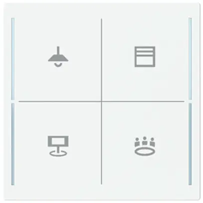 Couverture de poussoir ABB SIDUS touch configurable 