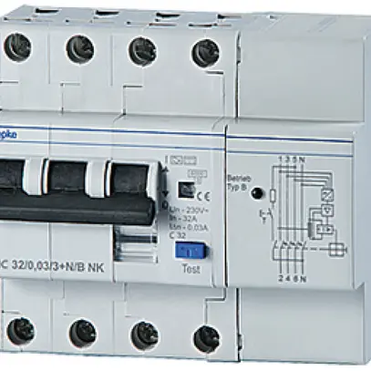 Disjoncteur différentiel Doepke FIC C 3L+N 25A 300mA 6kA 