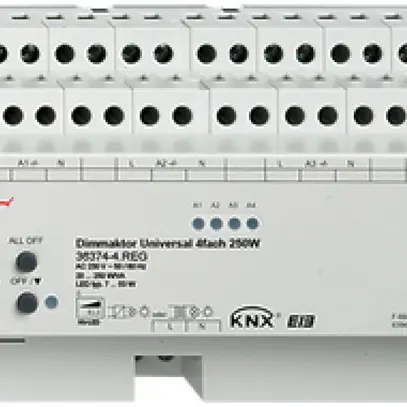 Attuatore-variatore universale AMD KNX FH 36374-4.REG, 4×20…250W 