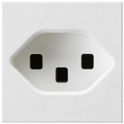 Presa INS Hager tipo 23 bianco 45×45 con morsetti a innesto 