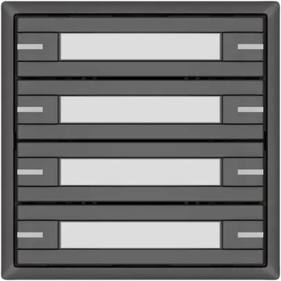 Poussoir KNX RGB EDIZIO.liv SNAPFIX® capteur temp.RGB-LED étiqu.8×com.1T grf 