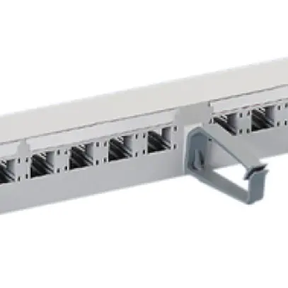 Panneau de distribution 19" 1UH 16p/s, cat.6A gris vide R&M 