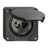Prise FI NUP NEVO, 30mA, type 23, a.shutter, a.bornes de raccordement, noir 