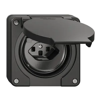 Presa FI NUP NEVO, 30mA, tipo 23, c.shutter, c.morsetti di collegamento, nero 