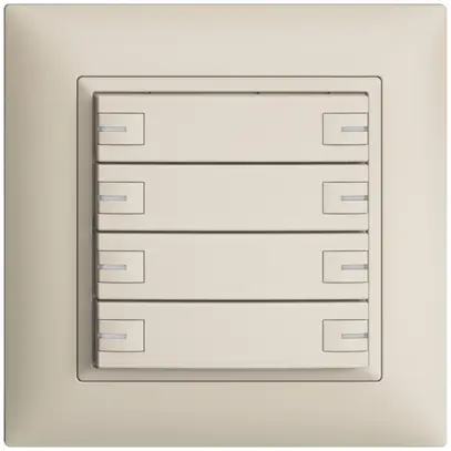 Pulsante INC KNX 8×EDIZIOdue crema RGB con LED 