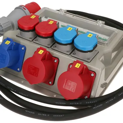 Distributeur de courant MH 2×T23 2×T25 1×CEE16A 3L 2×CEE16A 5L 1×FI 4.5m CEE32 