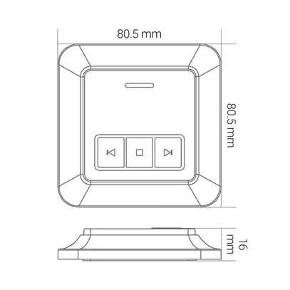 Interruttore tapparella 1 canale KnockautX, da BRELAG 