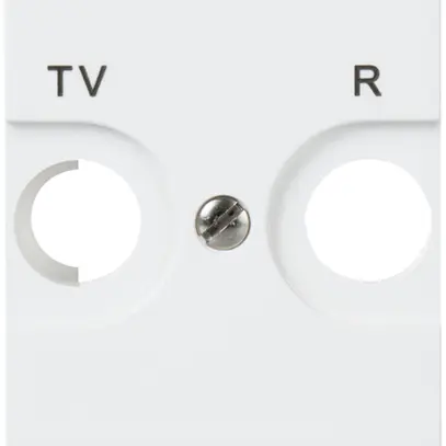 Placca frontale MOS TV/FM bianco 2 moduli 