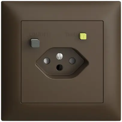 Prise ENC EDIZIOdue T13 FI 30mA FMI, shutter, coffee 