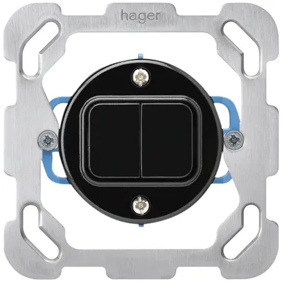 Insert pour interrupteur ENC basico 3/1L+A-R/1L avec plaque de fixation noir 