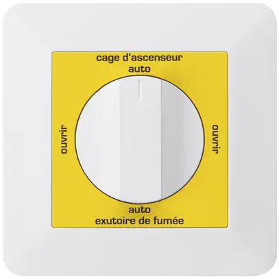 Interruttore rotativo INS kallysto.trend per estrattore fumi francese bianco 