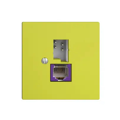 Prise T+T 6P/1×RJ45 DSL-à large bande EDIZIOdue lemon 