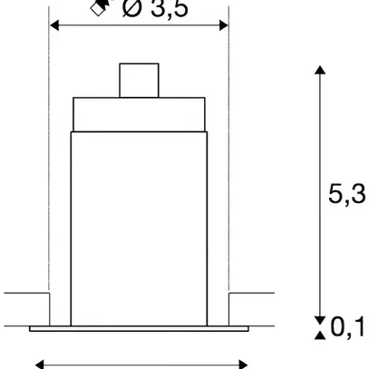 Plafoniera LED INS SLV TRITON MINI, 1.2W 350mA 3000K 70lm IP20 nero 