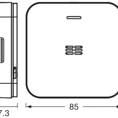 Segnalatore di pericolo LEDVANCE SMART+ monossido di carbonio 3V 85×85mm bianco 