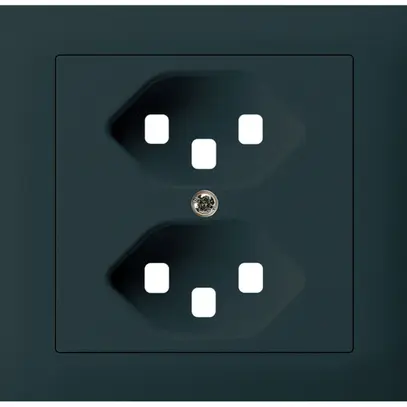 Kit frontale INS Hager kallysto per presa G3 2×tipo 23 telaio a innesto nero 