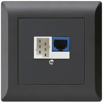 Boîte ENC DSL kallysto.line 1×RJ45/1×T+T noir 