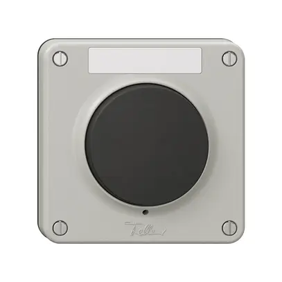 Contatto a pulsante suoneria NEVO N.CO c.etichetta, 16A, 230 VAC, grigio chiaro 