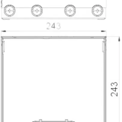 Boîte de sol Bettermann UDHOME9 pour 9 FLF avec réglette à brosse 