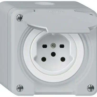 Presa AP HA robusto tipo 15 con morsetti a innesto con coperchio grigio 