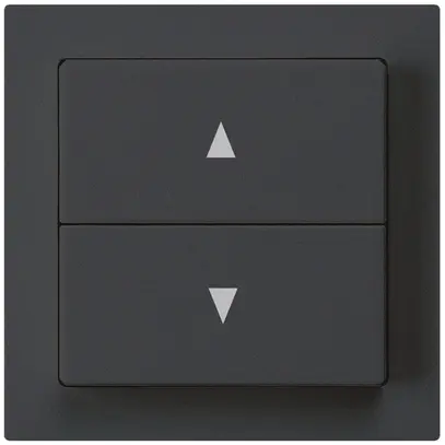 Kit frontale kallysto 60×60 nero per interruttore/tasto per tapparelle doppio 