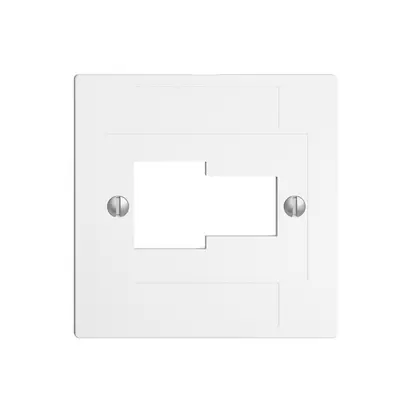 Plaque frontale 1×TT,1×RJ45 blanc ITplus ITM EDIZIOdue 