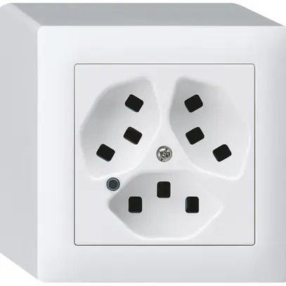 Presa AP Hager kallysto 3×T23 illuminato Q bianco ultra 