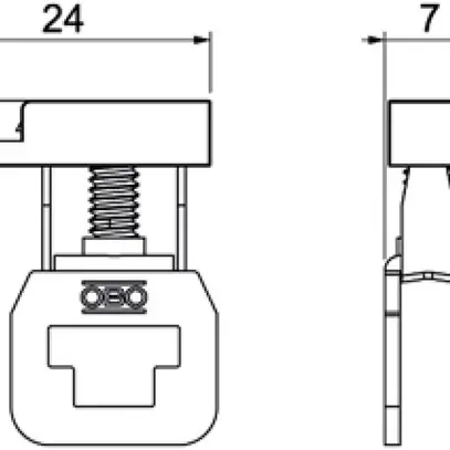 Morsetto PE Bettermann 4mm² 6×7mm per FireBox T 24×7×26mm verde/giallo 