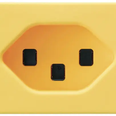 Presa INS FLF Hager tipo 23 giallo con morsetti a innesto 