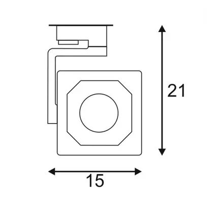 Projecteur LED EURO CUBE 28.5W 2150lm 4000K 60° adaptateur 3-phases IP20 blanc 