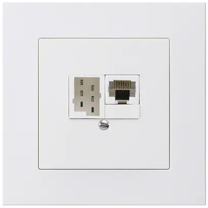 Scatola INC kallysto.pro 1×RJ45u+1×TT83 bianco 