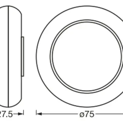 Veilleuse LED LDV DOT-it Nursery 0.2W RGB avec Télécommande blanc 
