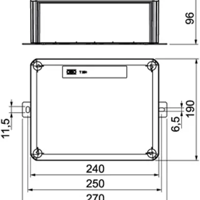 Boîte de dérivation Bettermann E30-E90 non équipée 240×190×95mm or 