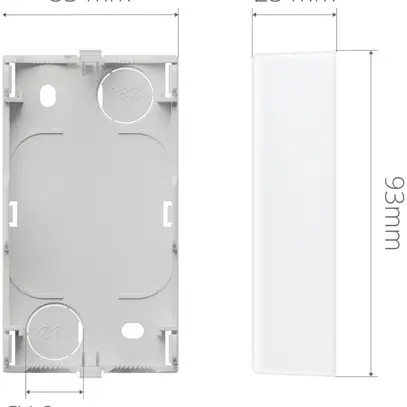 Scatola AP Plejd MNT-02, per montaggio AP di dispositivi INS, 93×53×25mm 