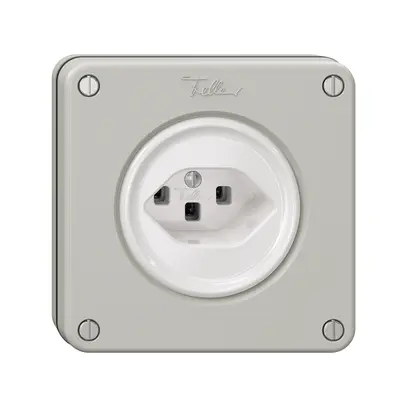 Presa NEVO, 1×T23, grigio chiaro 