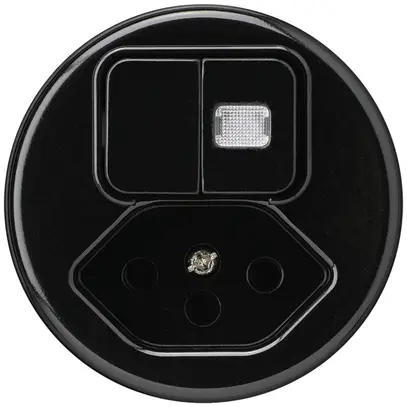 Inserto per combinazione luminosa basico 1/3+3/1L+T13 nero 1 lente prot.bambini 