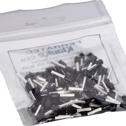 Aderendhülse Ferratec DIN isoliert 1.5mm²/10mm schwarz 