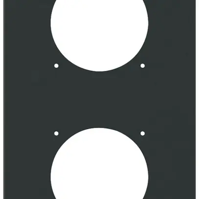Plaque de montage ENC robusto 2×1 aluminium, noir 