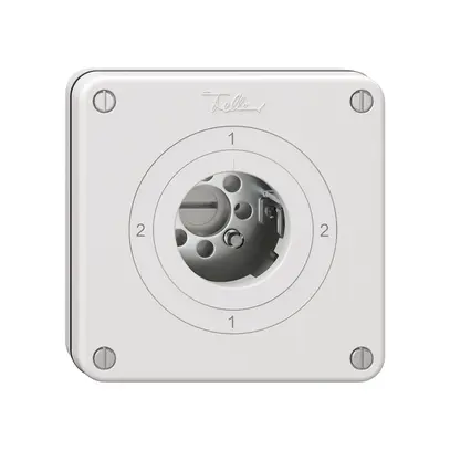 NUPU-Drehschalter NEVO, 3/2L, ohne Zylinder, KS, 2-1-2-1, weiss 