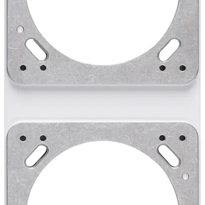 Placca di montaggio INC robusto 2×1 bianco 