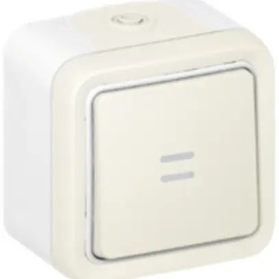 AP-Leuchtwippschalter PLEXO 3/1L weiss Kontroll 