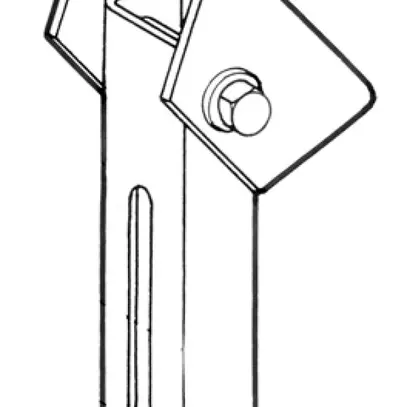 Placca di testa Lanz 200×44mm zincata 