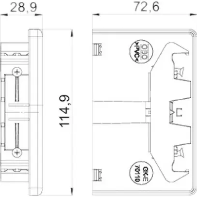Piastra terminale Bettermann GEK-K 70×110mm bianco puro 